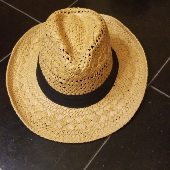 Tan w/ black Sun Hat - Picture 1 of 3